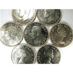 1949-1953. Seven pieces, AU and Unc