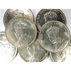 Silver Dollar 1935 seven pieces all AU
