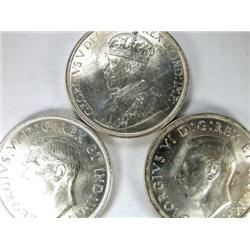 1936, 1937 and 1938, all Uncirculated