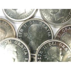 1937-1956. Eight pieces, all Unc