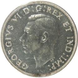 Silver Dollar 1947 Blunt 7, ICCS AU-50