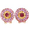 Image 1 : Natural RUBY CITRINE AMETHYST TOURMALINE Earrings