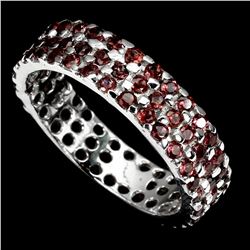 Natural Pink Raspberry Rhodolite Garnet Ring