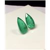 Image 4 : Natural Pear Colombian Emerald Pair - GRS Certfied