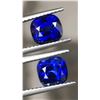Image 3 : Natural Cushion Royal Blue Sapphire Pair 4.14 Cts