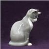 Image 2 : B&G figurine grey cat #1876; 4 1/2" high; no