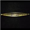 Image 2 : C. 1910 14k gold filigree bar pin with diamon