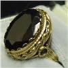 Image 2 : 14k gold garnet ring with large oval stone ap
