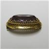 Image 2 : C. 1920 14k gold and amethyst pin; oval shape