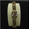 Image 1 : 14k gold and garnet bracelet set with eighty
