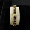 Image 2 : 14k gold and garnet bracelet set with eighty
