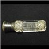 Image 2 : C. 1920 cut crystal perfume bottle with sterl