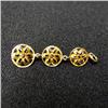 Image 2 : C. 1920 14k gold and three stone diamond pend