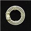 Image 1 : C. 1920 14k white gold and diamond circle pin