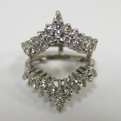 14k white gold and diamond ring jacket set wi