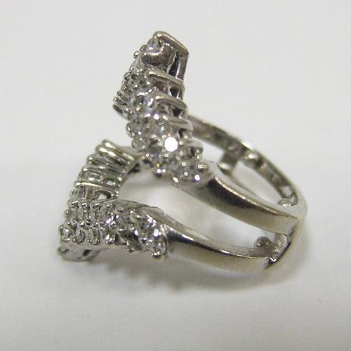 14k white gold and diamond ring jacket set wi