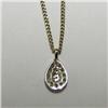 Image 2 : 14k white gold diamond pendant with approxima