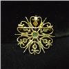 Image 2 : 14k gold and opal starburst pin measures 1 1/