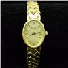 Image 1 : Lady's Bulova 14k gold wristwatch; woven moti