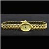 Image 3 : Lady's Bulova 14k gold wristwatch; woven moti