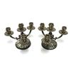 Image 1 : Pair of 800 silver candelabrum; each with cen