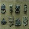 Image 1 : Grouping of eight brass door knockers includi