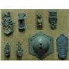 Image 1 : Grouping of eight brass door knockers includi