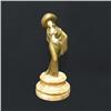 Image 1 : Art Deco bronze and celluloid figure on round