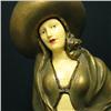 Image 2 : Art Deco bronze and celluloid figure on round