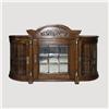 Image 1 : Oak hanging cabinet; dome shaped cornice with