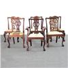 Image 1 : Set of six Chippendale style dining chairs in