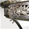 Image 2 : Wrought iron demilune table with black marble