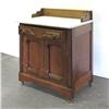 Image 3 : Walnut Victorian washstand; walnut backsplash