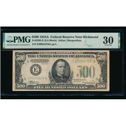 1934A $500 Richmond FRN PMG 30