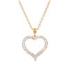 Image 1 : Plated 18KT Yellow Gold Diamond Heart Pendant with Chain