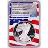Image 1 : 2019-W $1 Proof American Silver Eagle Coin NGC PF70 Ultra Cameo Congratulations Flag