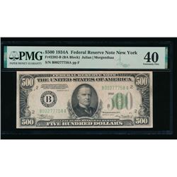 1934A $500 New York FRN PMG 40