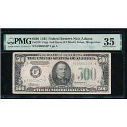 1934A $500 Atlanta FRN PMG 35