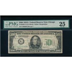 1934A $500 Chicago FRN PMG 25