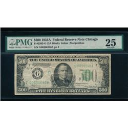 1934A $500 Chicago FRN PMG 25