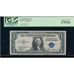 1935A $1 Silver Certificate PCGS 67PPQ