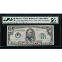 1934 $50 Philadelphia FRN PMG 66EPQ