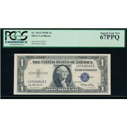1935E $1 Silver Certificate PCGS 67PPQ