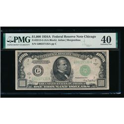 1934A $1000 Chicago FRN PMG 40