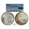 Image 1 : 1881-S $1 Morgan Silver Dollar Coin PCGS MS65 CAC Amazing Toning