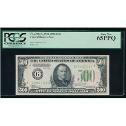 1934A $500 Chicago FRN PCGS 65PPQ