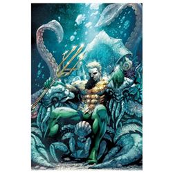 DC Comics, "Aquaman #18" Numbered Limited Edition Giclee on Canvas by Paul Pelletier with COA.