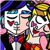 Image 2 : Romero Britto "Engagement Ring" Hand Signed Giclee on Canvas; Authenticated