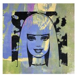 Gail Rodgers, "Barbie" Hand Signed Original Hand Pulled Silkscreen Mixed Media on Canvas with Letter