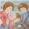 Image 2 : "Early Spring" Limited Edition Serigraph by Edna Hibel (1917-2014), Numbered and Hand Signed with Ce